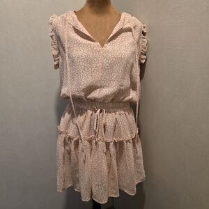 Pinch Blush Pink Mini Dress with Subtle Animal Print